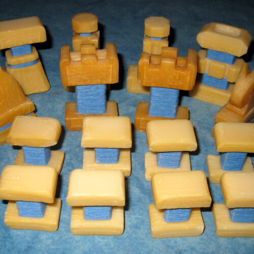 Schachfiguren aus Kernseife